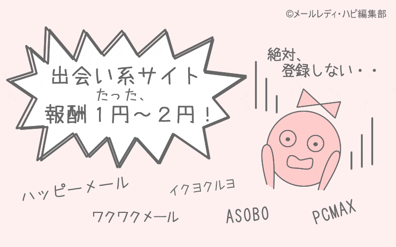 出会い系サイトのキャッシュバックは稼げない！副業に向かない理由