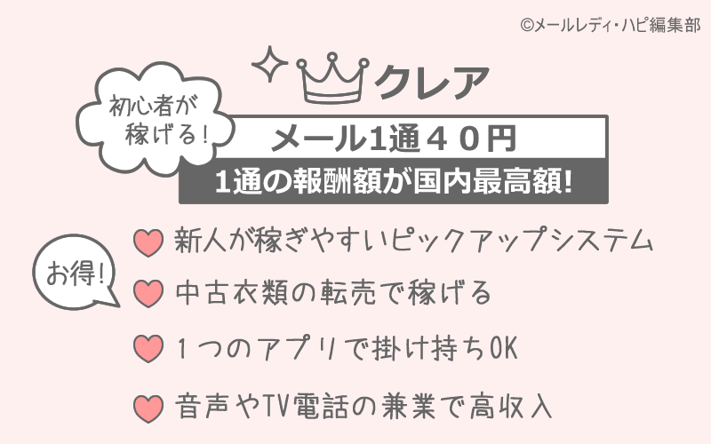 メルレのランキング1位・クレア
