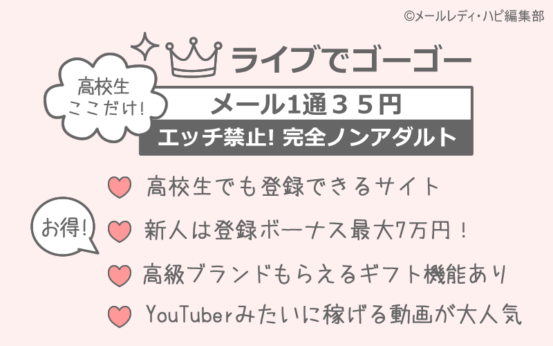 メルレのランキング6位・ライブでゴーゴー