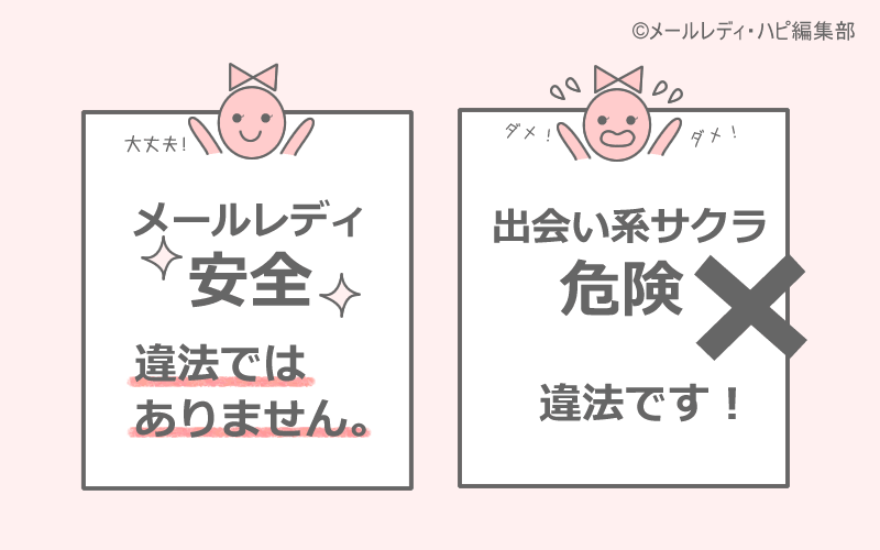 噂① メールレディは安全か危険か → 安全です